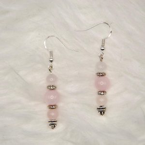 Boucles d'oreilles quartz rose