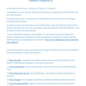 Bracelet chemin de vie