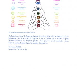 Bracelets 7 Chakras Explications( livrées avec les bracelets)